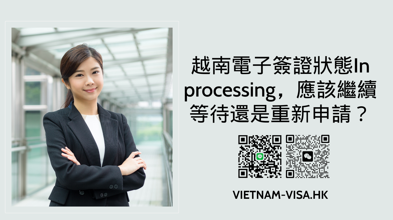 越南電子簽證狀態In processing，應該繼續等待還是重新申請？